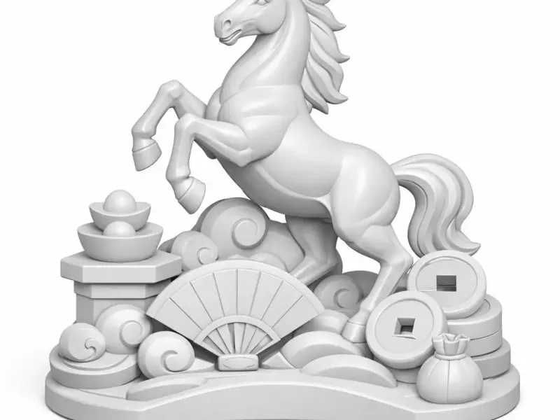 Chinese New Year Horse Sculpture