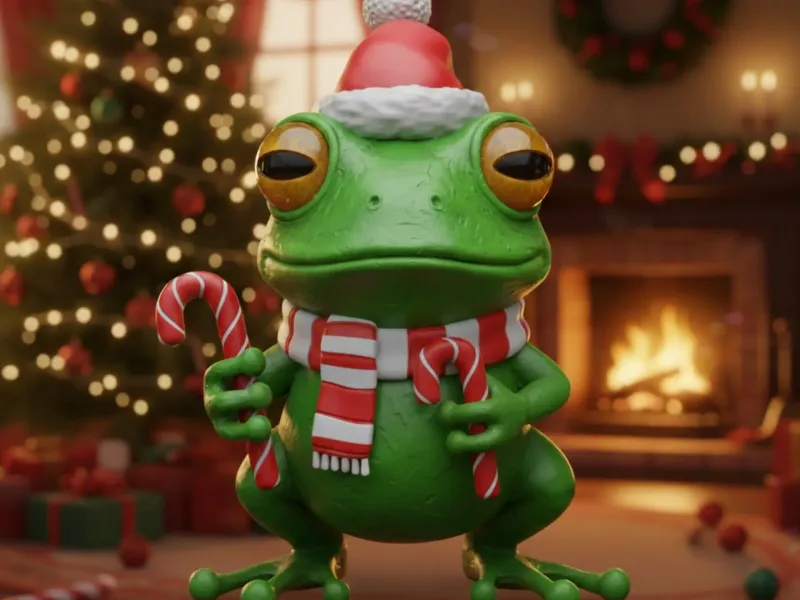 christmas frog
