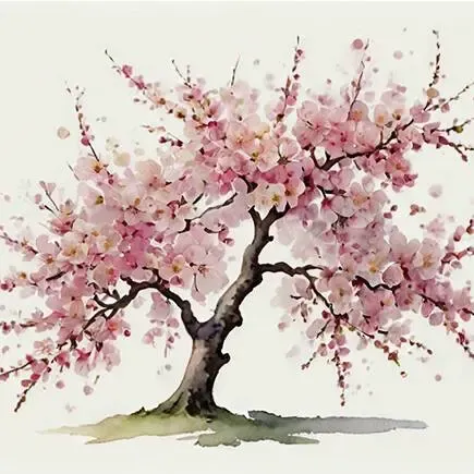 Cherry blossom tree bookmark