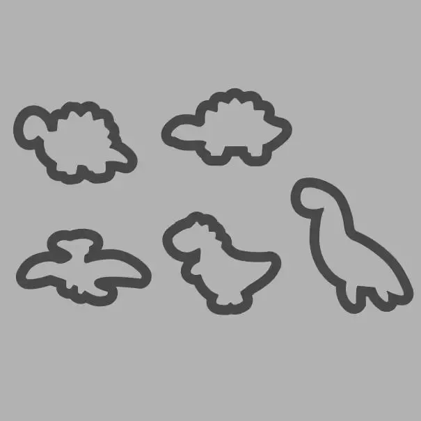 Dinosaur Cookie Cutters Set Of 5