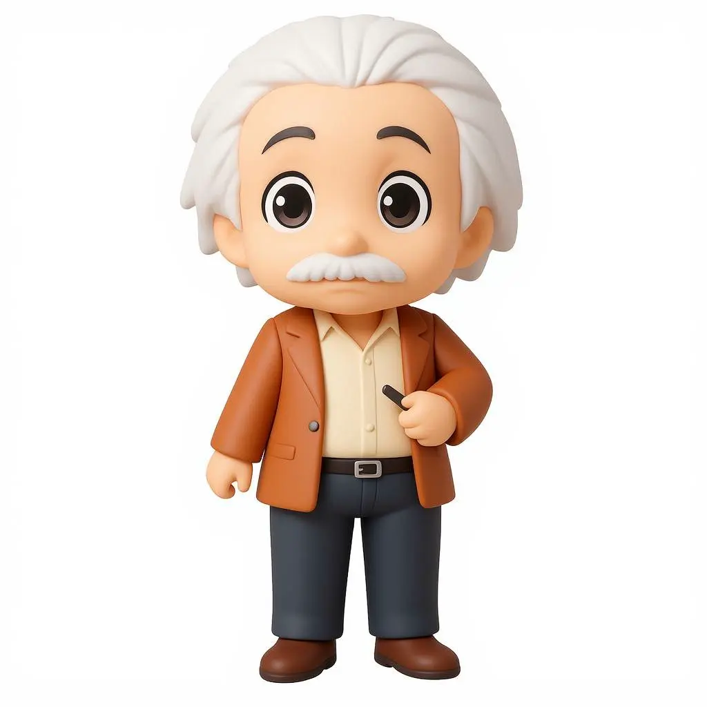 Albert Einstein Chibi - 3D Printable Miniature