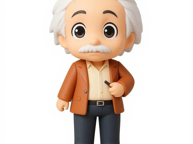 Albert Einstein Chibi - 3D Printable Miniature