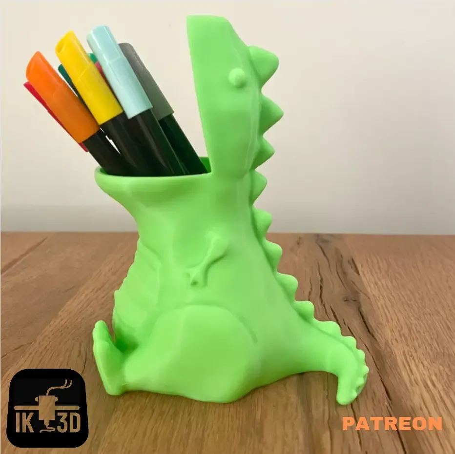 Chubby Dinosaur T-Rex Dino Pencil Holder
