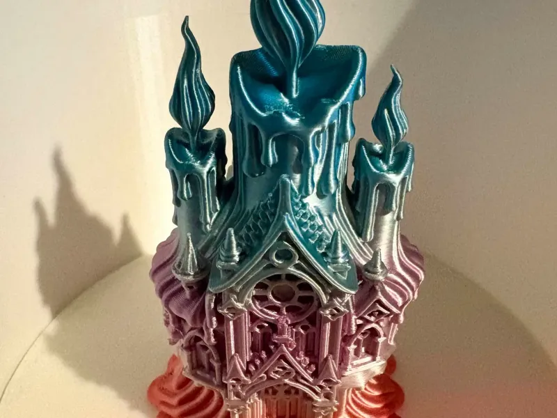 Melting candle gothic cathedral