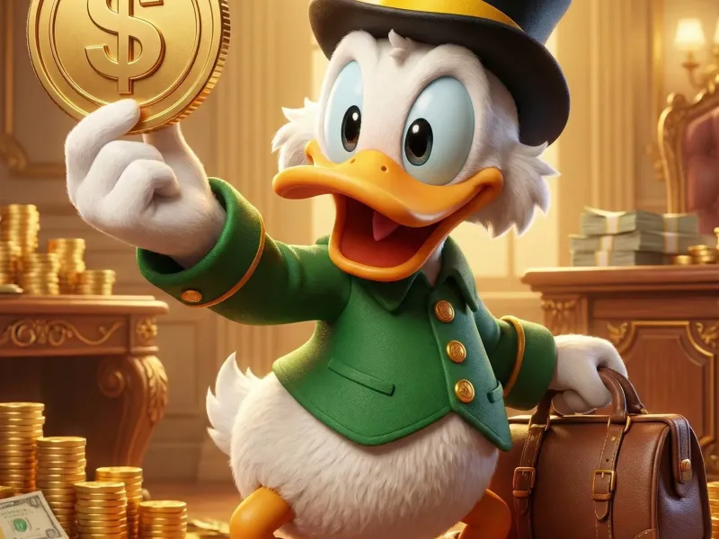 Scrooge STL – Klassische Cartoon-Enten-Statue – 3D-druckbarer Mod