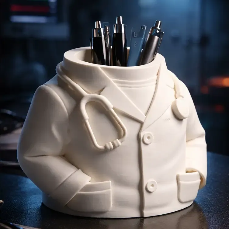 Porta-canetas de Médico / Organizador de Mesa - Jaleco
