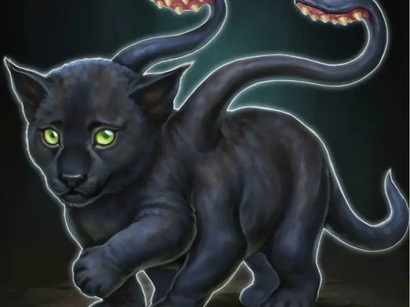 Displacer beast cub with base