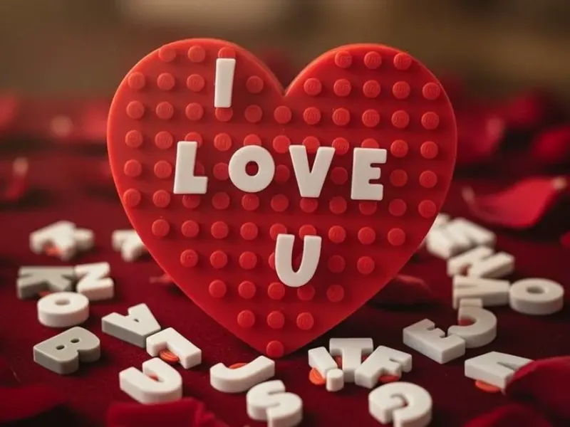 Block Heart Magnet for Valentine's Day Gift Custom