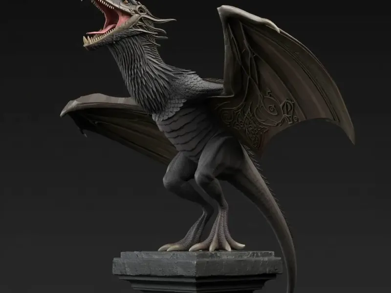 3826  Gothic Roaring Pteranodon Dinosaur 3D Model  cat  STL