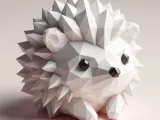 Low Poly Cute Hedgehog-0