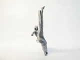 Karate Kick Lady Figurine Female Action 3D Printable-1