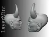 Devil Head Pen Holder – 3D Printable STL-3