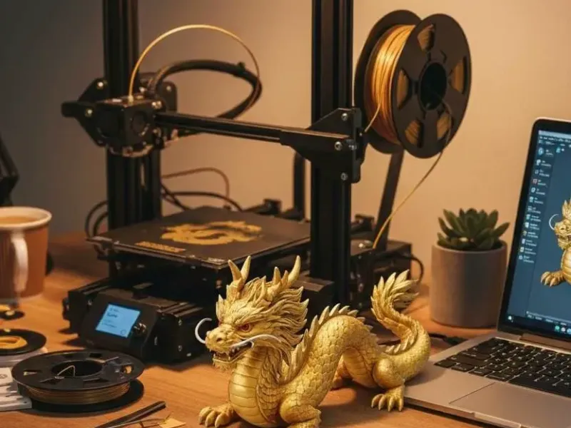 Golden Mini Chinese Dragon