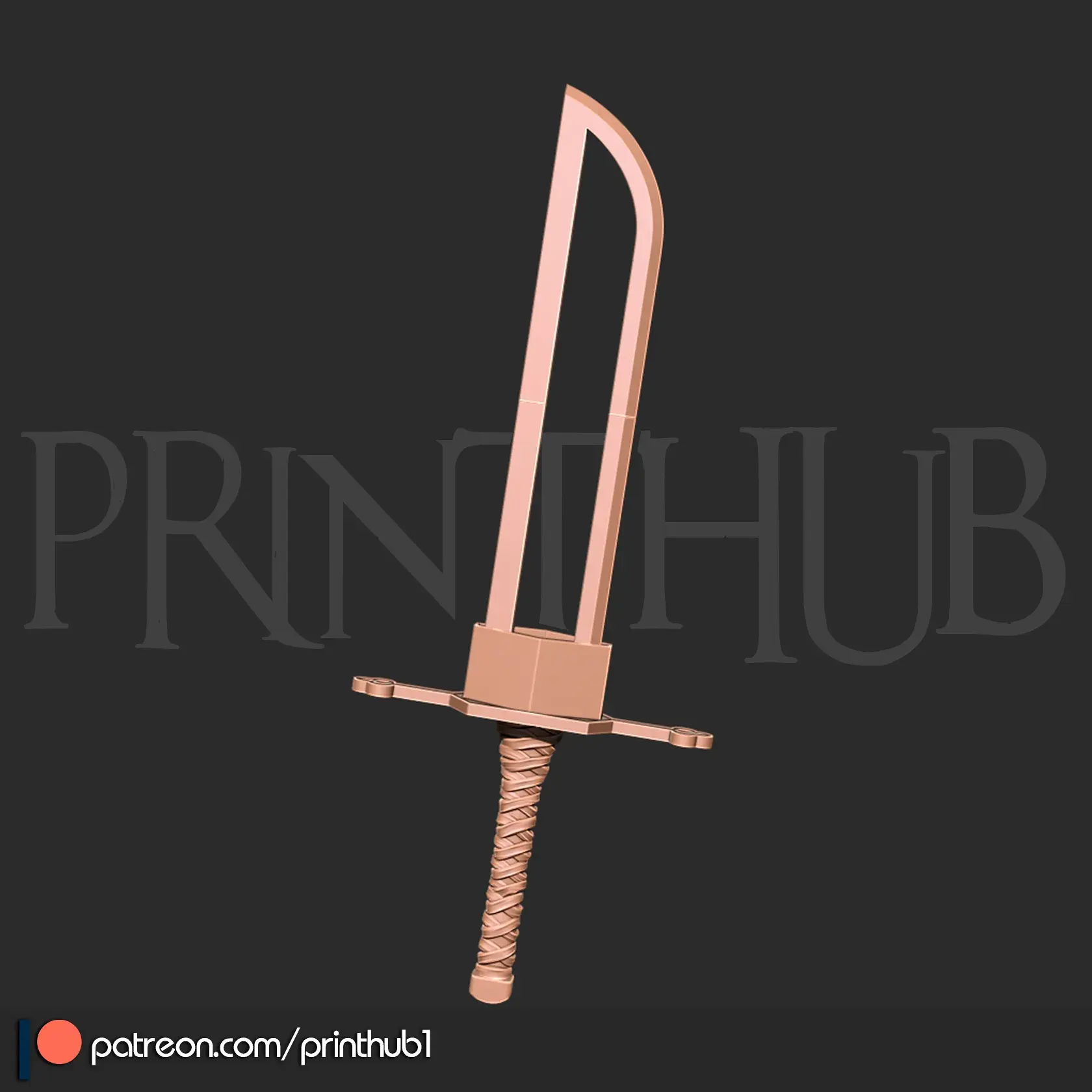 Tiburon Harribel sword from Bleach for 3d print cosplay stl