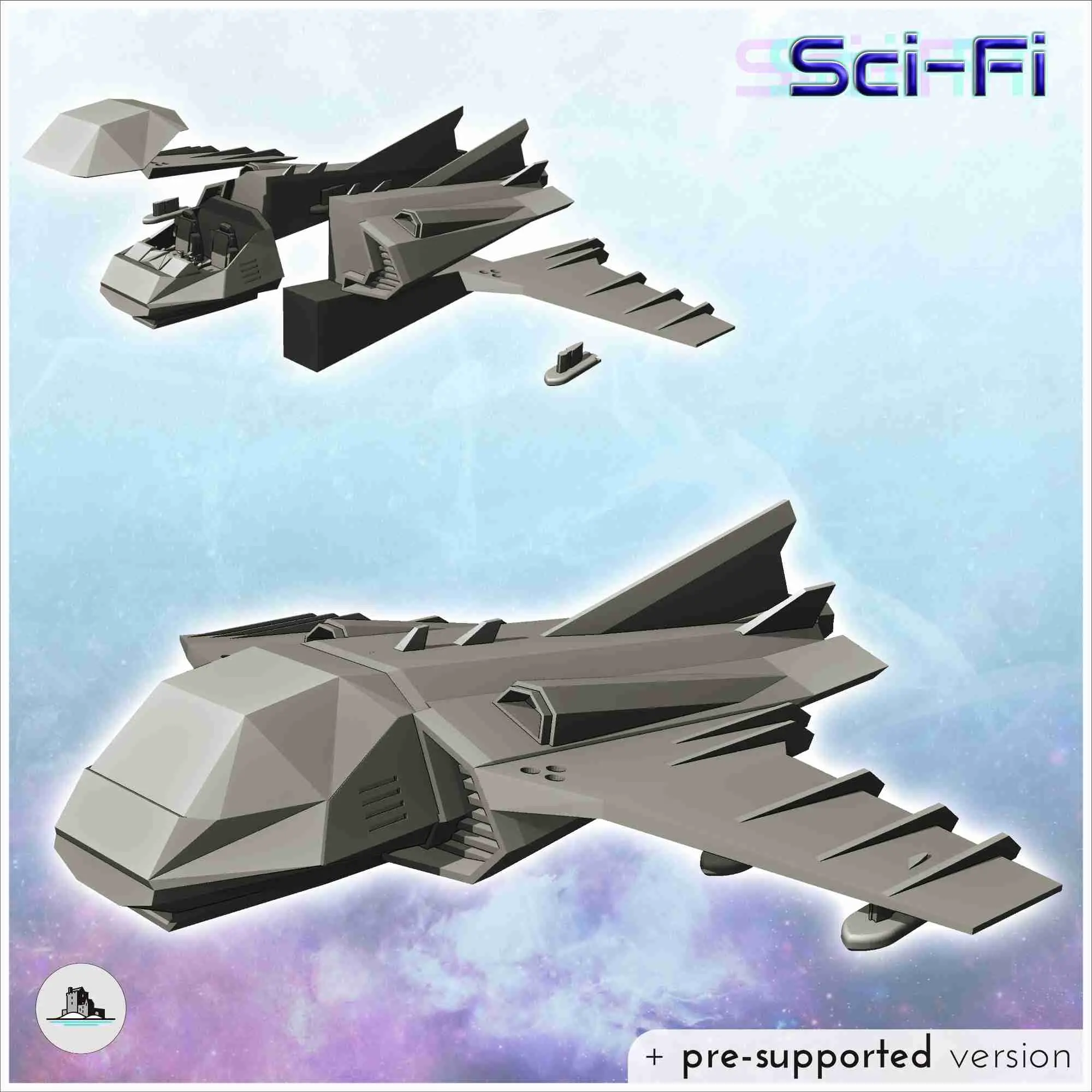 Sci-Fi air vehicles pack No. 1 - miniatures warhammer 40k 40