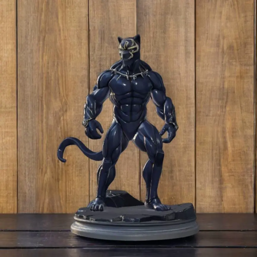 Rich'ART - Black Panther (panthère en résine de couleur