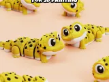 Cute leopard gecko STL File, Articulated Flexi Fidget Toy-3