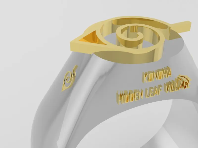 konoha leaf village ring  naruto