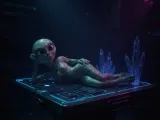 Alien E.T lying down - sculpture-1