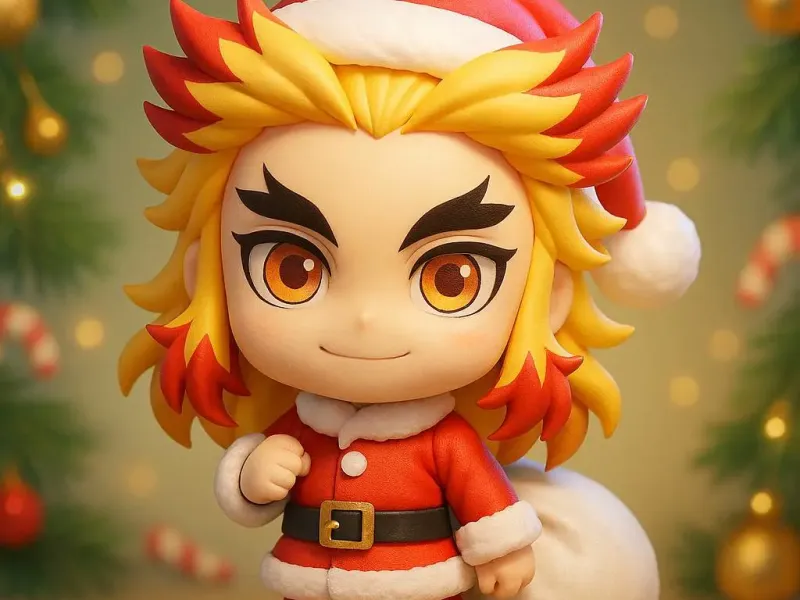 Chibi Navideño Kyojuro Rengoku