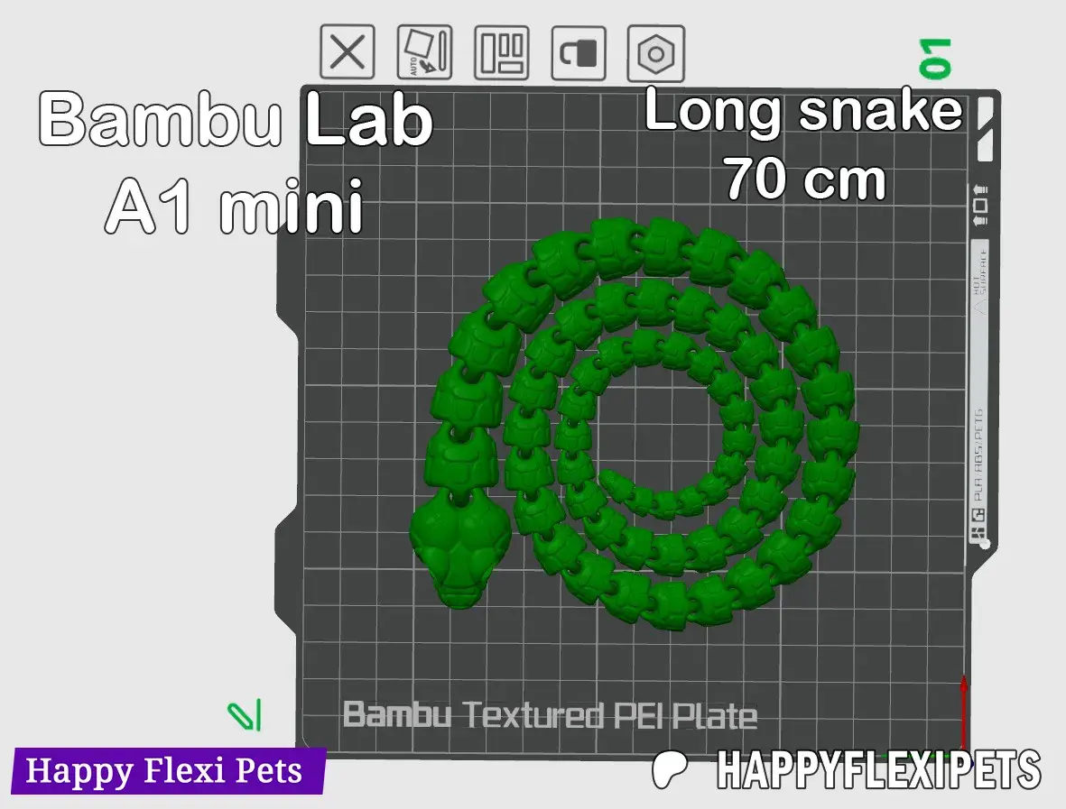 Long and thin flexi snakes