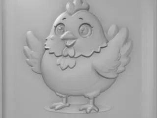 fluffy hen