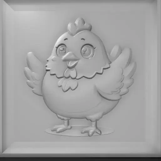 fluffy hen