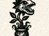 Creepy Venus Fly Trap Wall Art Home Decor-0
