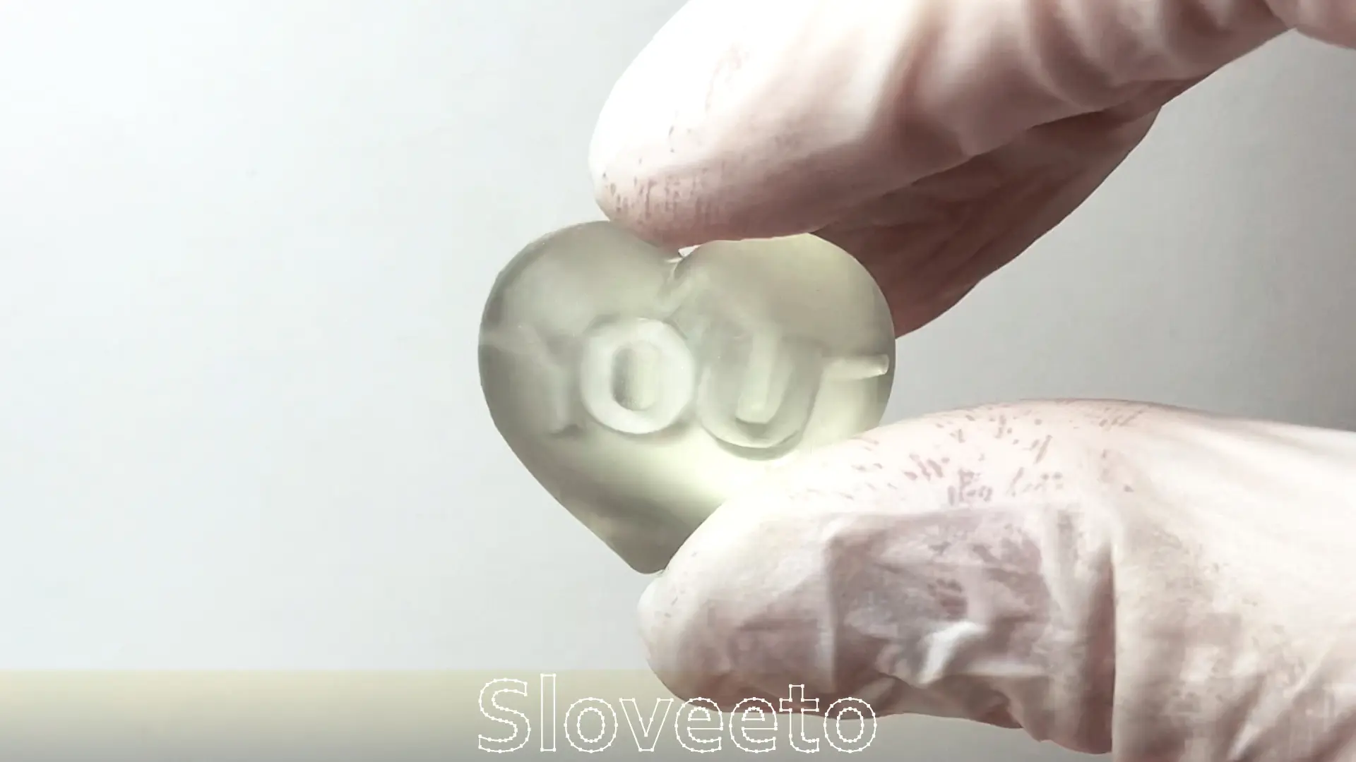 Love You Transparente Herz-Figur mit Innenbeschriftung