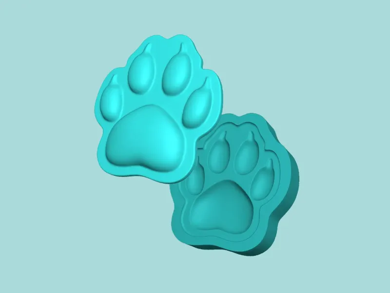 Dog Footstep - Silicone Mold -Template