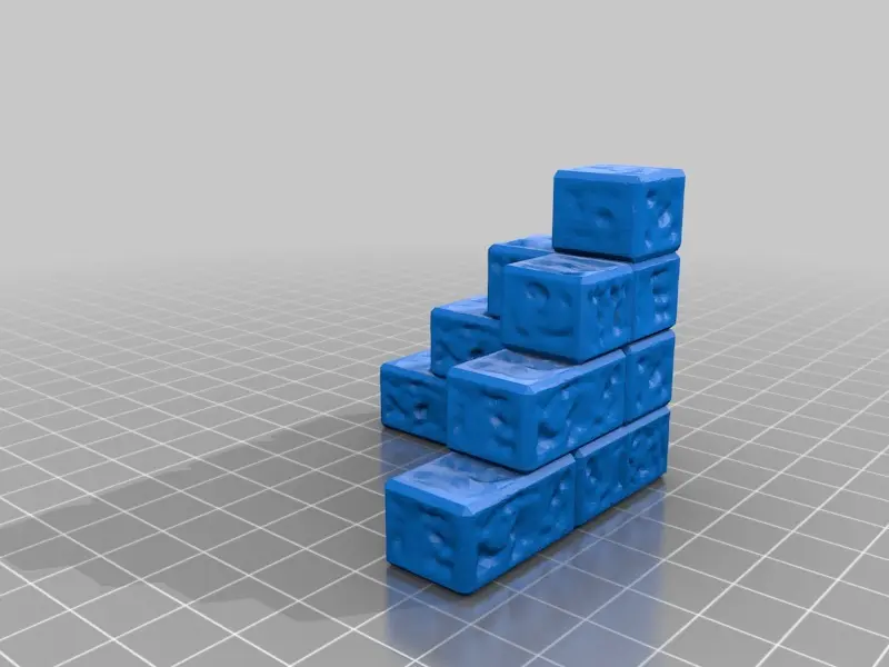 Scatterblocks 3D Printer Files | 3MF File | ScatterBlocks: Stonework Walls (28mm/32mm ...