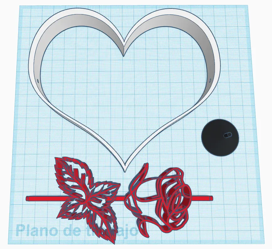 Rose with Heart Flip