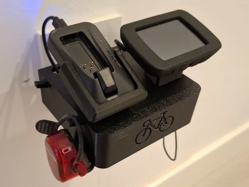 Estación de carga periféricos ciclismo (Garmin y Sram)