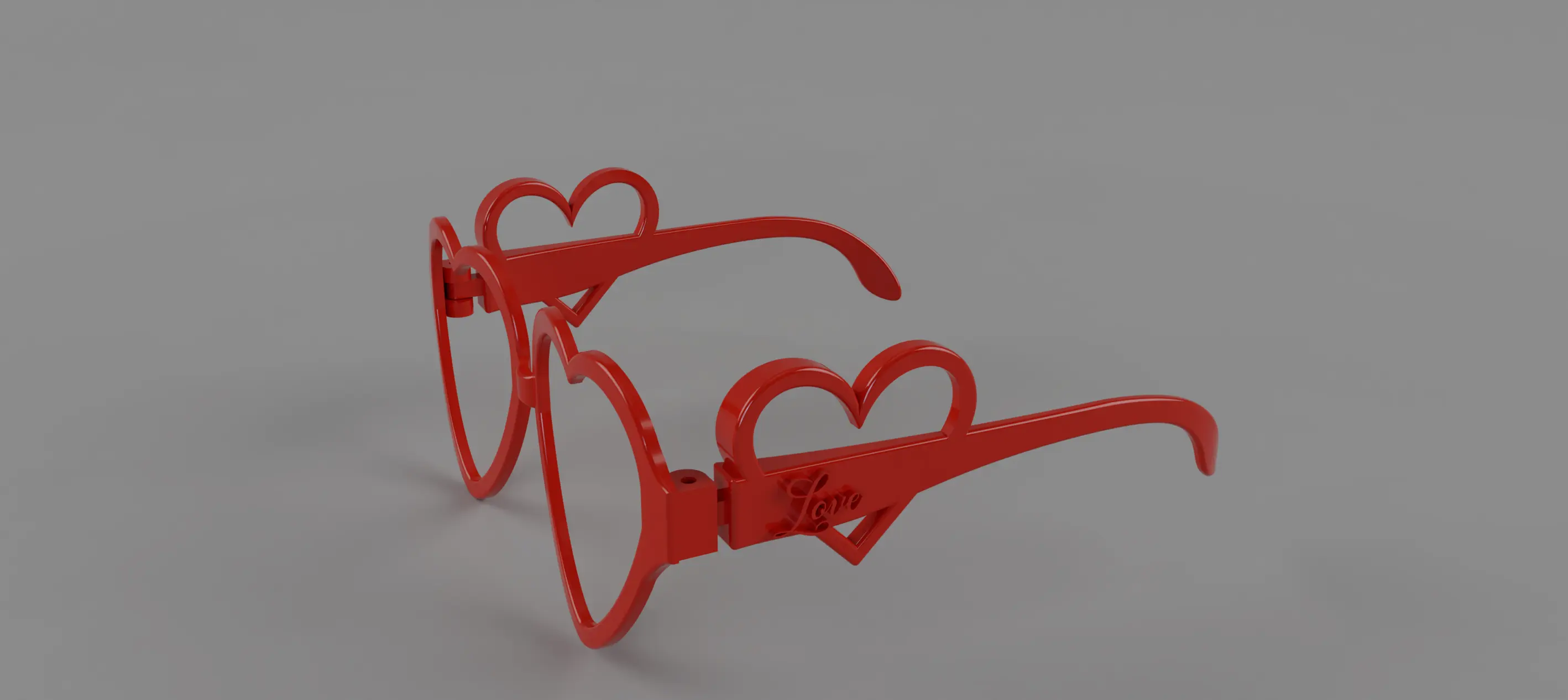 San Valentine Glasses with Love and Heart