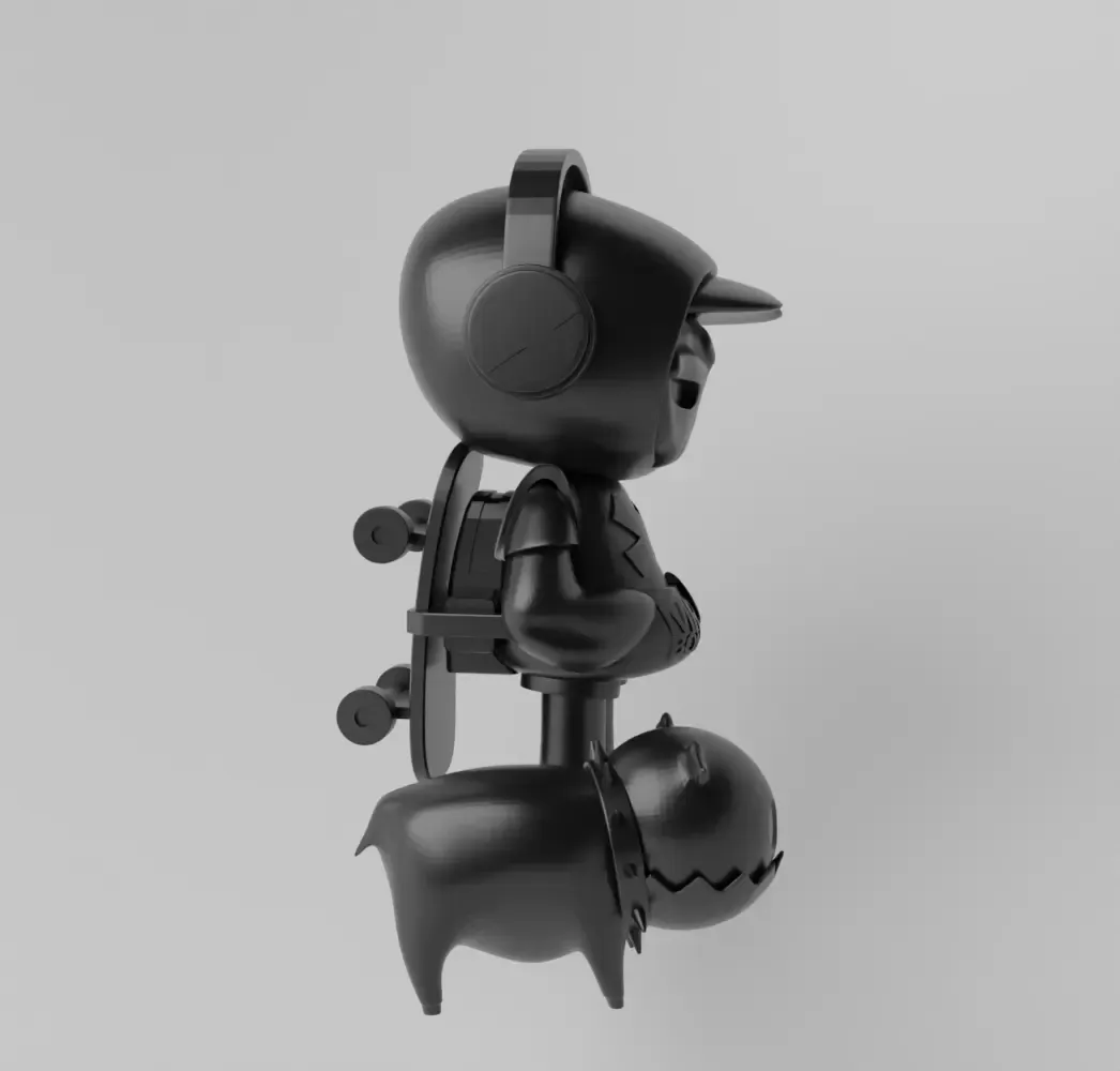 Mr. Bone Skate x Pupu Aliens Art Toy Fan Art