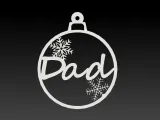 DAD christmas bauble 2d-0