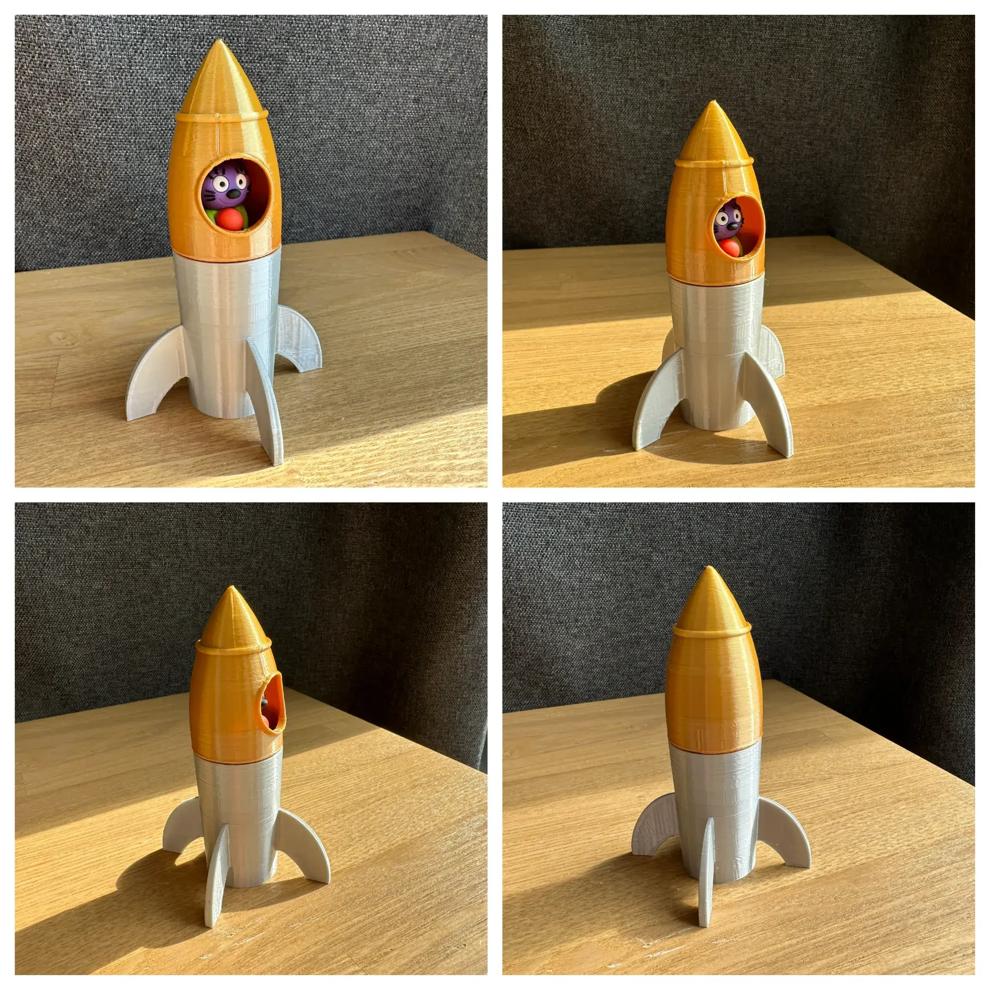 Rocket with folding fire