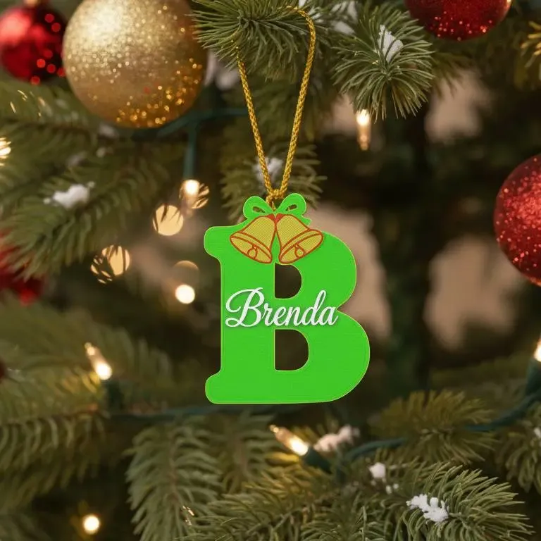 christmas ornament letter B