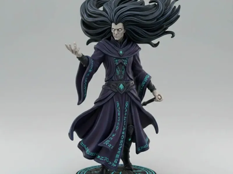 Void Rune Archmage – Shadowbound Spellcaster 3D Figurine