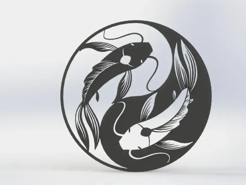 Yin Yang Tui și La Avatar Aang Decorațiuni de perete Fan Art
