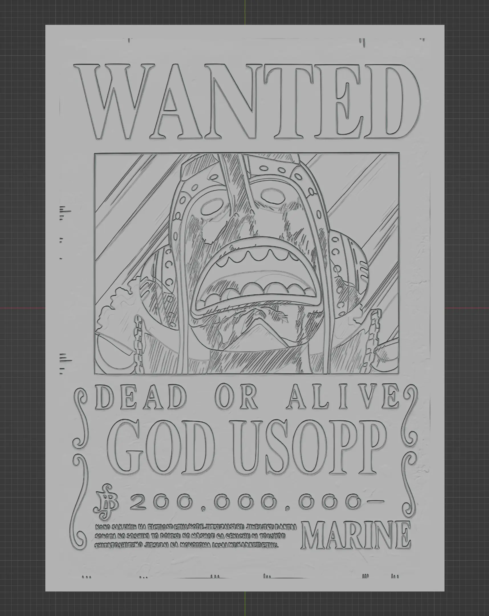 GOD USOPP WANTED POSTER | 3D models download | Creality Cloud