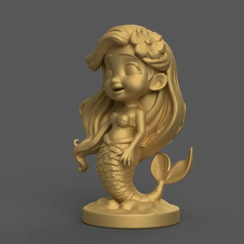 Cute Mermaid 3D Model – STL File for Decoration Gifts