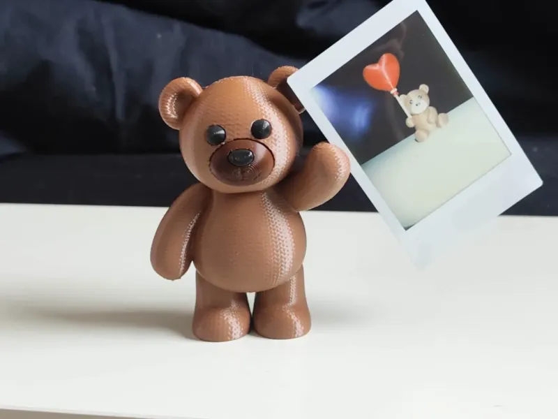 Gestrickter Teddy-Foto-/Notizhalter [KEIN CFS]