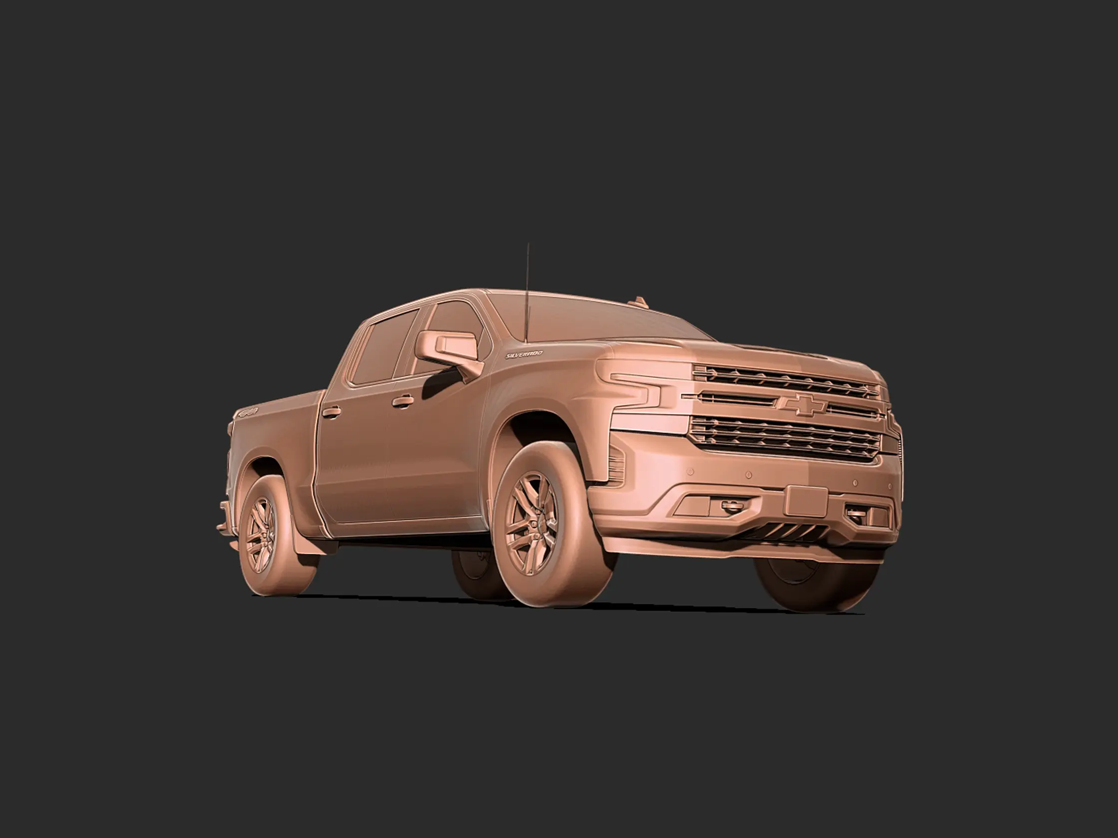 Toy Cars STL Download - Chevrolet Silverado Crew 3d print modelby Printhub