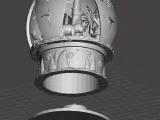 christmas snow globe santa and friends tea light-1