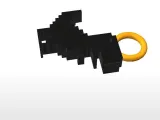 Chrome T-Rex keychain / chaveiro do T-Rex do Chrome-4