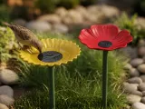 Flower Bird Feeder Set | Garden Stake Bee Bath - 3 Different-4