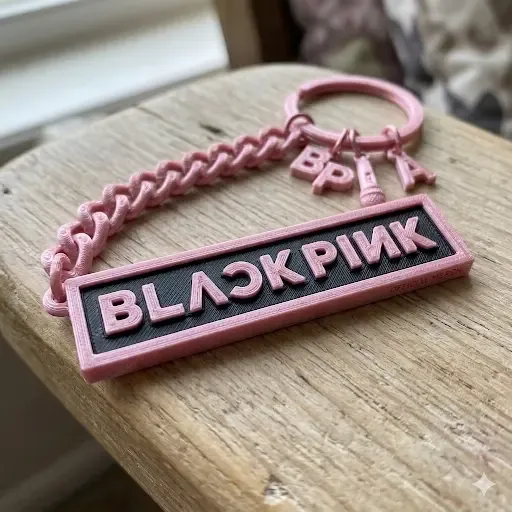 llavero de blackpink logotipo 