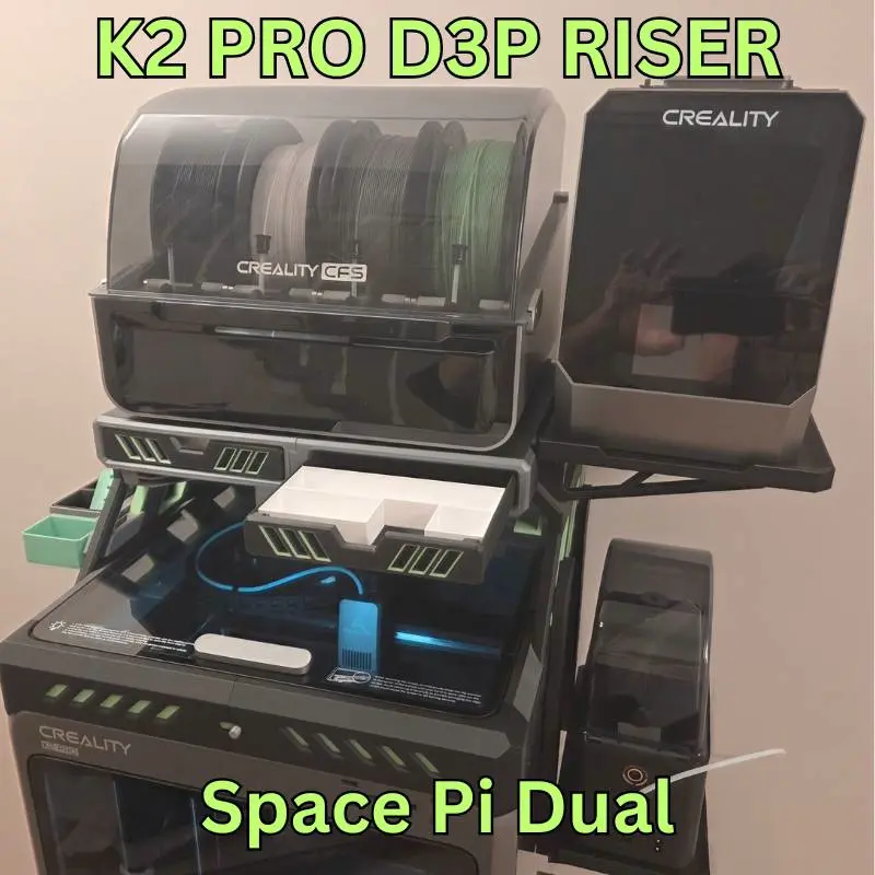 K2 Pi Rack 3D Printer Files | 3MF File | Dual Space Pi extension shelf for the K2 ...