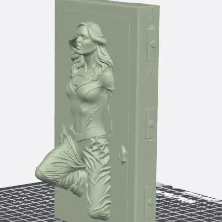 Supergirl frozen in Carbonite